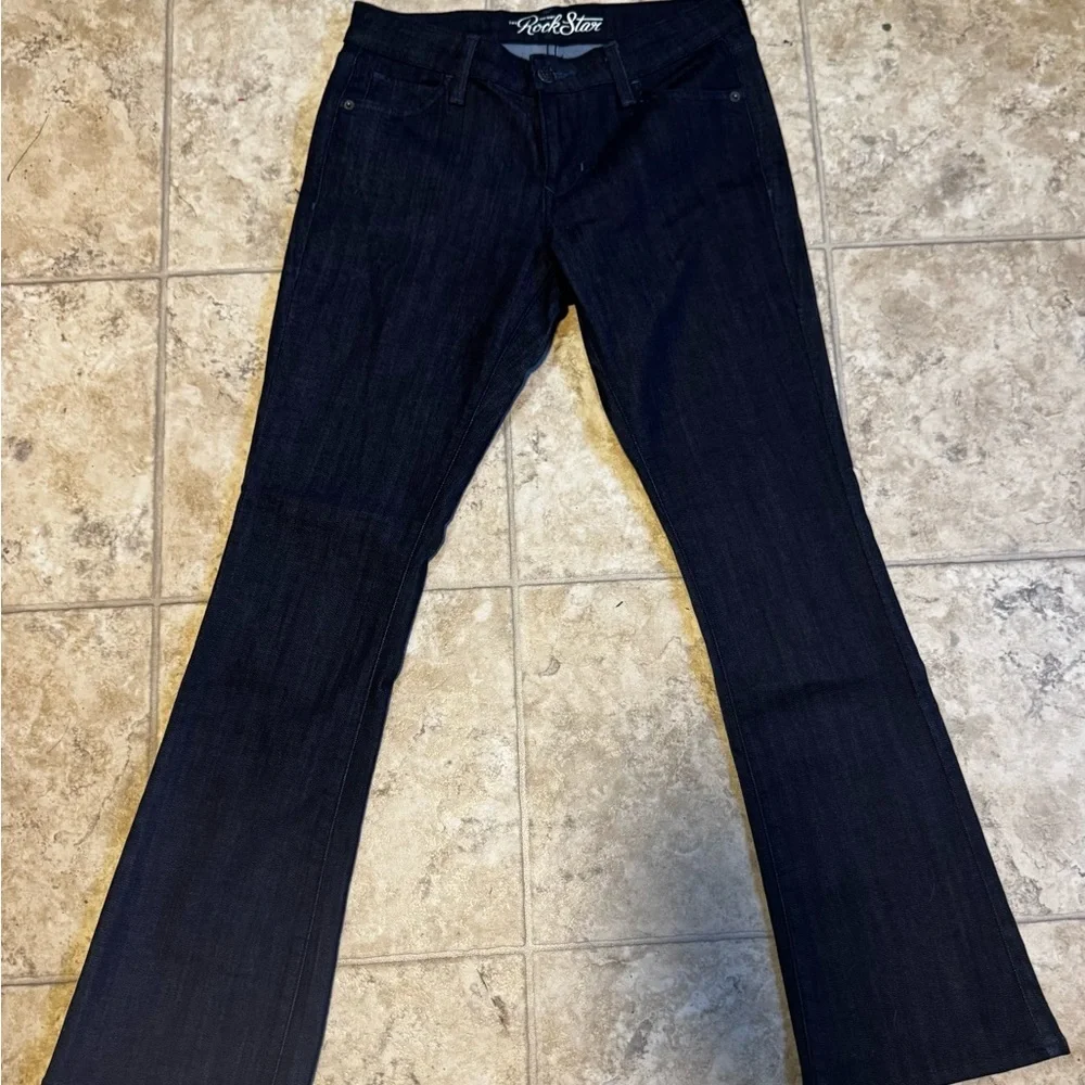 Old Navy RockStar Dark Wash Bootcut Jeans Petite Size 10 - Picture 2 of 5
